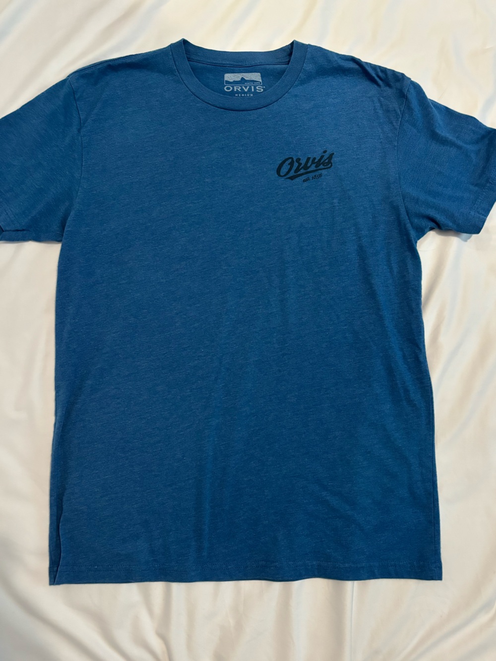Men’s Orvis Blue Short Sleeve Crew Neck Tee